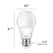 Signify Philips A19 E26 (Medium) LED Bulb Warm White 60 Watt Equivalence 1 pk 479444 - alternate 2